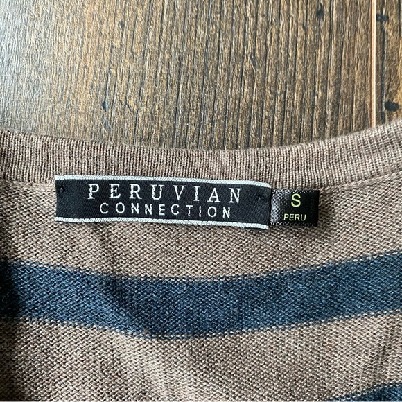 Peruvian Connection Pomata Cotton Striped Knit Sweater Dress size small - Picture 7 of 8